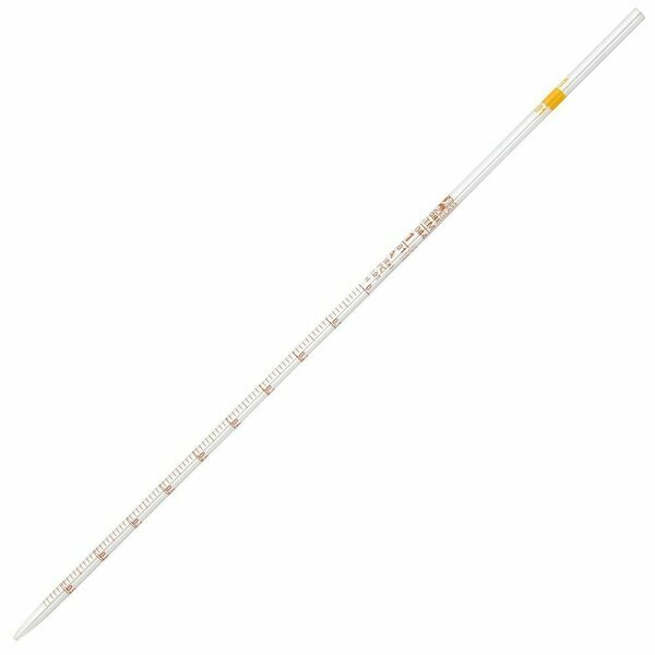 Pipette, Serological, Globe Glass, Reusable, 1mL, Class A, 0.01 Graduations, Yellow Band, 6PK, Globe Scientific, Mfr#: 8500001A